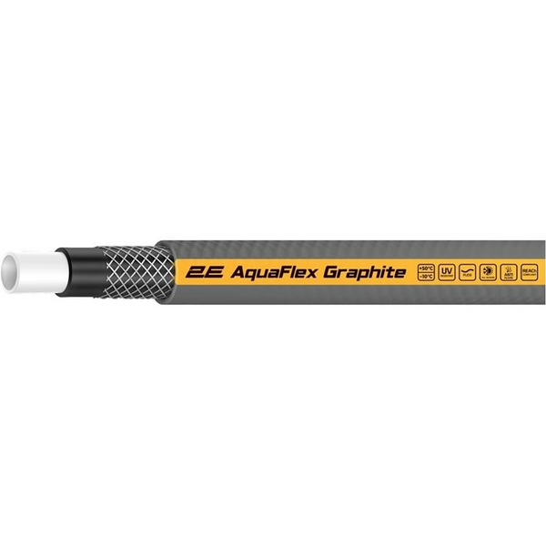 Шланг садовий 2E AquaFlex Graphite 1/2" 50м 4 шари 20бар -10+50&deg;C 2E-GHC12C50 фото