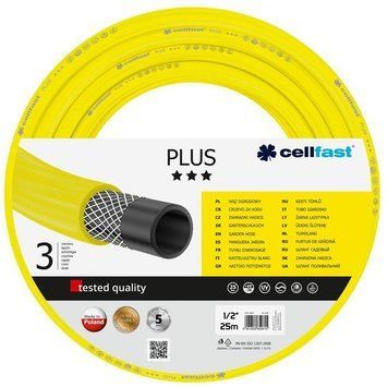 Шланг садовий Cellfast PLUS 1/2', 25м, 3-х шаровий, до 25 Бар, -20&hellip;+60&deg;C 10-200_CELLFAST фото