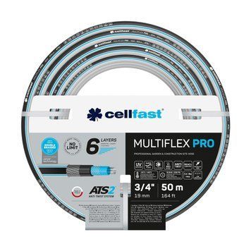 Шланг садовий Cellfast MULTIFLEX PRO 3/4" 50м, 6 шарів, до 35 Бар, -20&hellip;+65&deg;C 13-822 фото