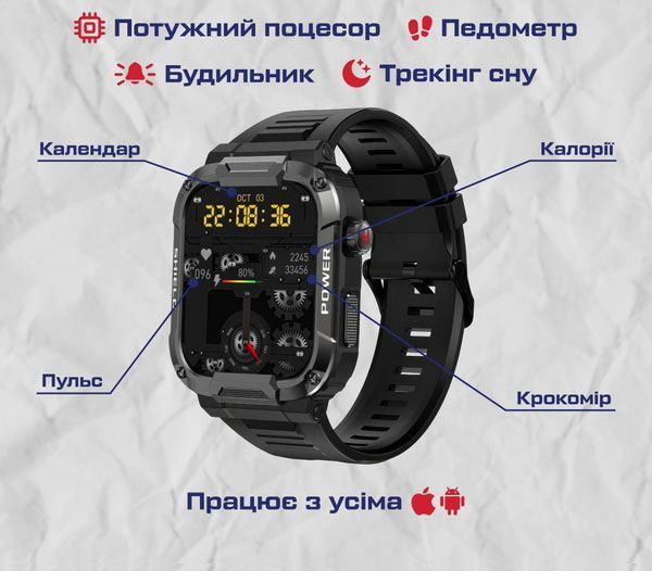 Смарт-годинник Smart Western Nano Black 1172 фото