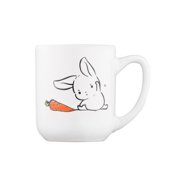 Чашка Ardesto Bunny, 380мл, керамика, бело-серый AR3056 фото