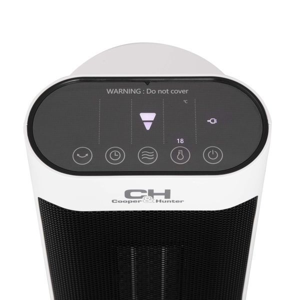 Тепловентилятор Cooper&Hunter CH-F2000CTE 20 м2, 2000Вт, електронне управління, керамічний нагрівальний елемент, пульт ДК, білий CH-F2000CTE фото
