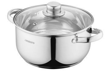 Кастрюля Ardesto Gemini Gourmet, стеклянная крышка, 3.8 л, нержавеющая сталь AR1939BC фото