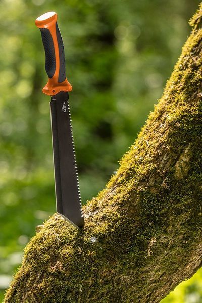 Мачете Neo Tools Full Tang, 400мм, лезо 255мм, рукоятка ABS+TPR, пила на обусі, чохол 63-117 фото