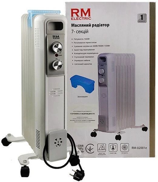 Масляний радіатор Stanley RM Electric, 7 секцій, 1500 Вт, 15 м2 RM-02001E фото