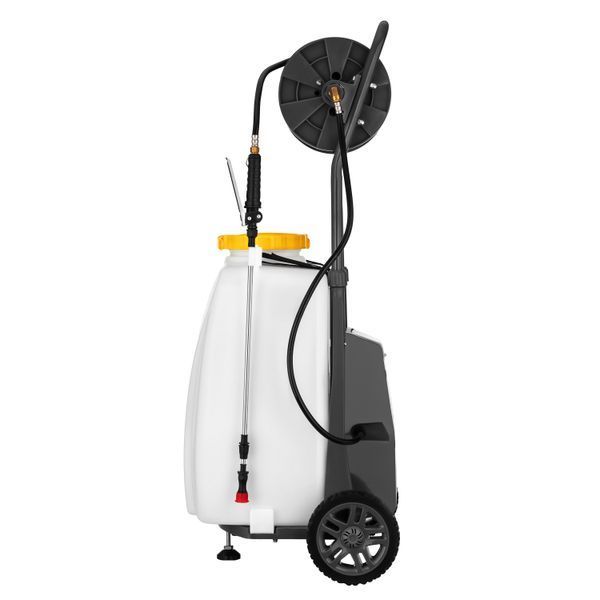 Опрыскиватель аккумуляторный 2E AquaSpray 40LRC 40л 12В 1х12А&middot;час 7бар 6л&middot;мин 16кг вольтметр колеса катушка шланг 30м 2E-40LWBS30 фото