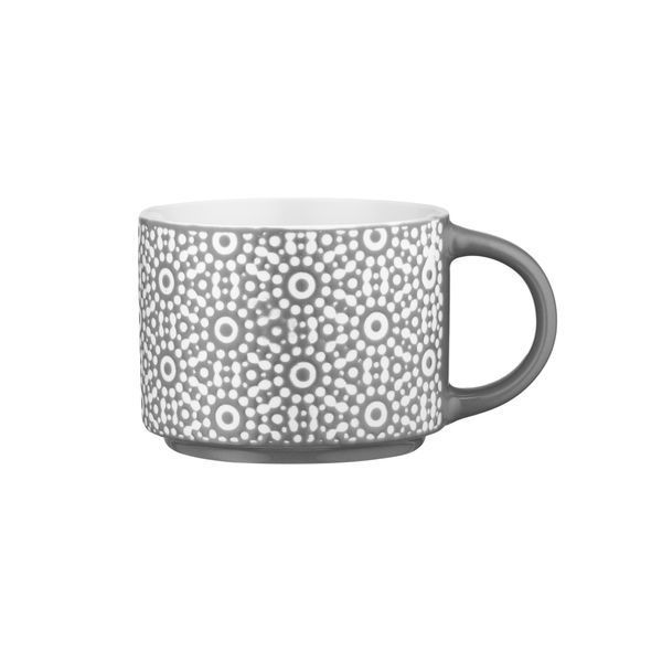 Чашка Ardesto Weaving G, 330мл, фарфор, бело-черный AR3473G фото