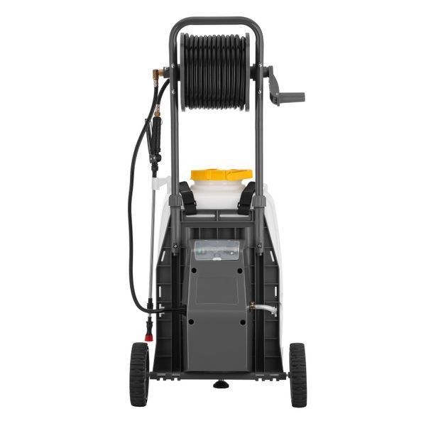 Опрыскиватель аккумуляторный 2E AquaSpray 40LRC 40л 12В 1х12А&middot;час 7бар 6л&middot;мин 16кг вольтметр колеса катушка шланг 30м 2E-40LWBS30 фото
