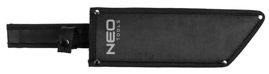 Мачете Neo Tools Full Tang, 400мм, лезо 255мм, рукоятка ABS+TPR, пила на обусі, чохол 63-117 фото