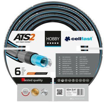 Шланг садовий Cellfast HOBBY ATS 3/4', 50м, 6 шарів, до 30 Бар, -20&hellip;+60&deg;C 16-221 фото