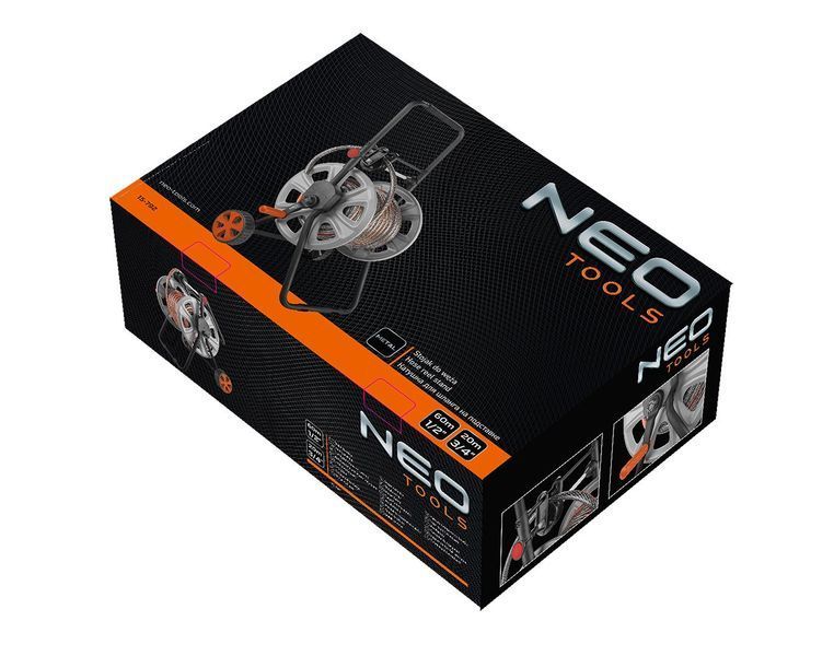Котушка для шланга на колесах Neo Tools 60м 1/2" 20м 3/4" 15-792 фото