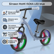 Беговел MoMi ISOKA LED Blue &mdash; Голубой детский беговел с подсветкой рамы, от 2 лет, магниевый сплав, колеса 10" 116861278 фото