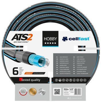 Шланг садовий Cellfast HOBBY ATS 1/2", 50м, 6 шарів, до 30 Бар, -20&hellip;+60&deg;C 16-201 фото