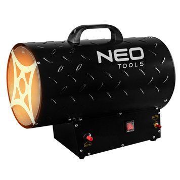 Тепловая пушка газовая Neo Tools, 30кВт, 300м кв., 1000м куб./ч, черный 90-084 фото