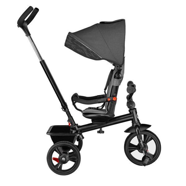 Детский трехколесный велосипед Lionelo HAARI Stone Grey 3в1 с родительской ручкой и поворотным сиденьем 21201459 фото