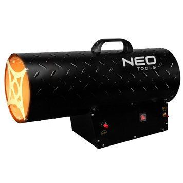 Тепловая пушка газовая Neo Tools, 50кВт, 500м кв, 1000м куб/ч, черный 90-085 фото