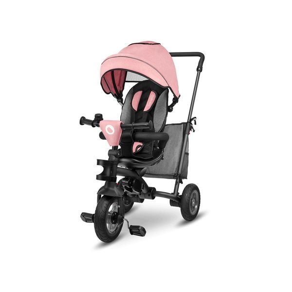 Детский трехколесный велосипед Lionelo TRIS Candy Rose/Grey &mdash; Велосипед-коляска 2-в-1, складной, поворотное сиденье, колеса PU 25042708 фото