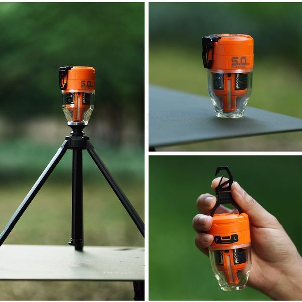 Кемпинговый насос-фонарь Flextail Max Pump 3 с насадками (Оранжевый) 7129522 фото