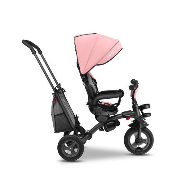 Детский трехколесный велосипед Lionelo TRIS Candy Rose/Grey &mdash; Велосипед-коляска 2-в-1, складной, поворотное сиденье, колеса PU 25042708 фото