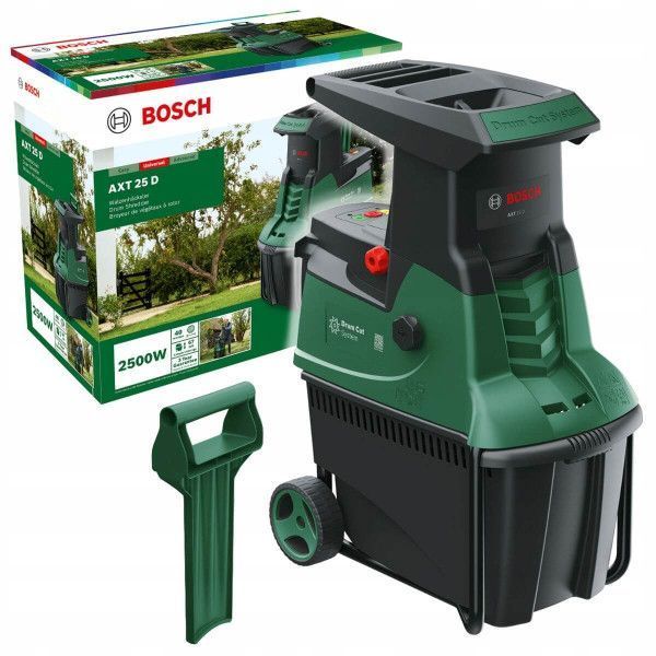 Подрібнювач садовий Bosch AXT 25 D 2500Вт 40мм 31.3кг фреза низькошумний 0.600.803.103 фото