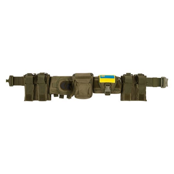 Тактичний пасок з 5-ма підсумками, зелений 2E Tactical 2E-MILTACBELT-Y5PCH-OG фото