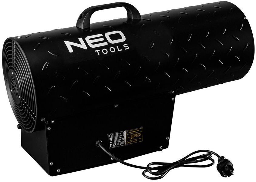 Тепловая пушка газовая Neo Tools, 50кВт, 500м кв, 1000м куб/ч, черный 90-085 фото
