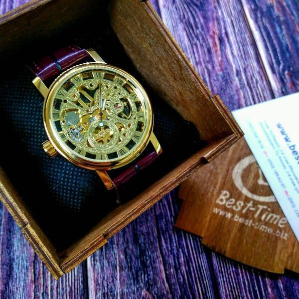 Часы Winner Gold Brown 1113 фото