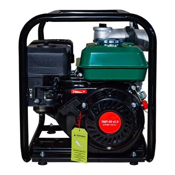 Мотопомпа бензинова ZENIT ЗМП-80 v2.0, 60м3/г (1000л/хв), 6.5к.с, 25кг 853424 фото