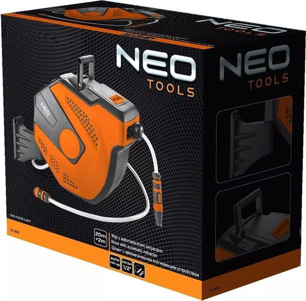 Котушка зі шлангом автоматична Neo Tools 20м+2м шланга 1/2" 15-891 фото